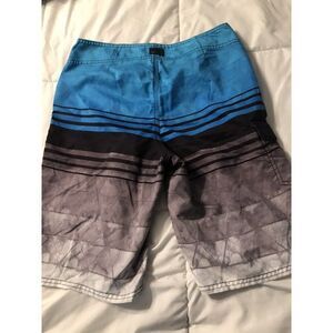 ONIELL mens stripe swim board shorts Size 28 Multicolor Blue Grey.   G